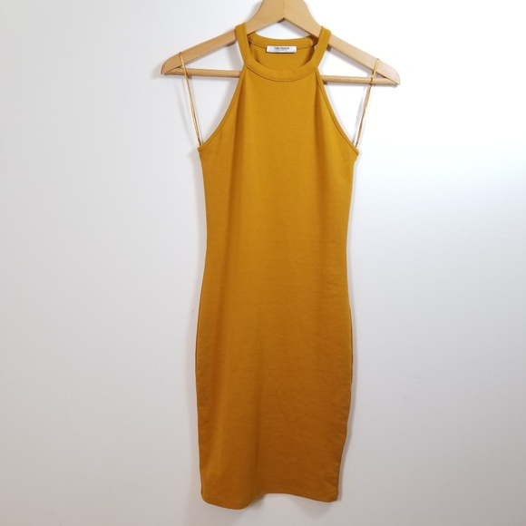 Zara Dresses & Skirts - Zara Trafaluc Yellow Bodycon Dress - S